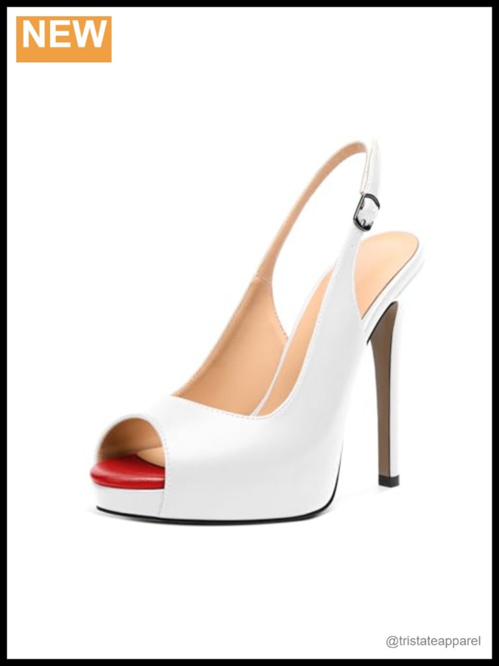 Women's Slingback Heels Peep Toe Platform Stilettos for Party Dating Dress Shoes